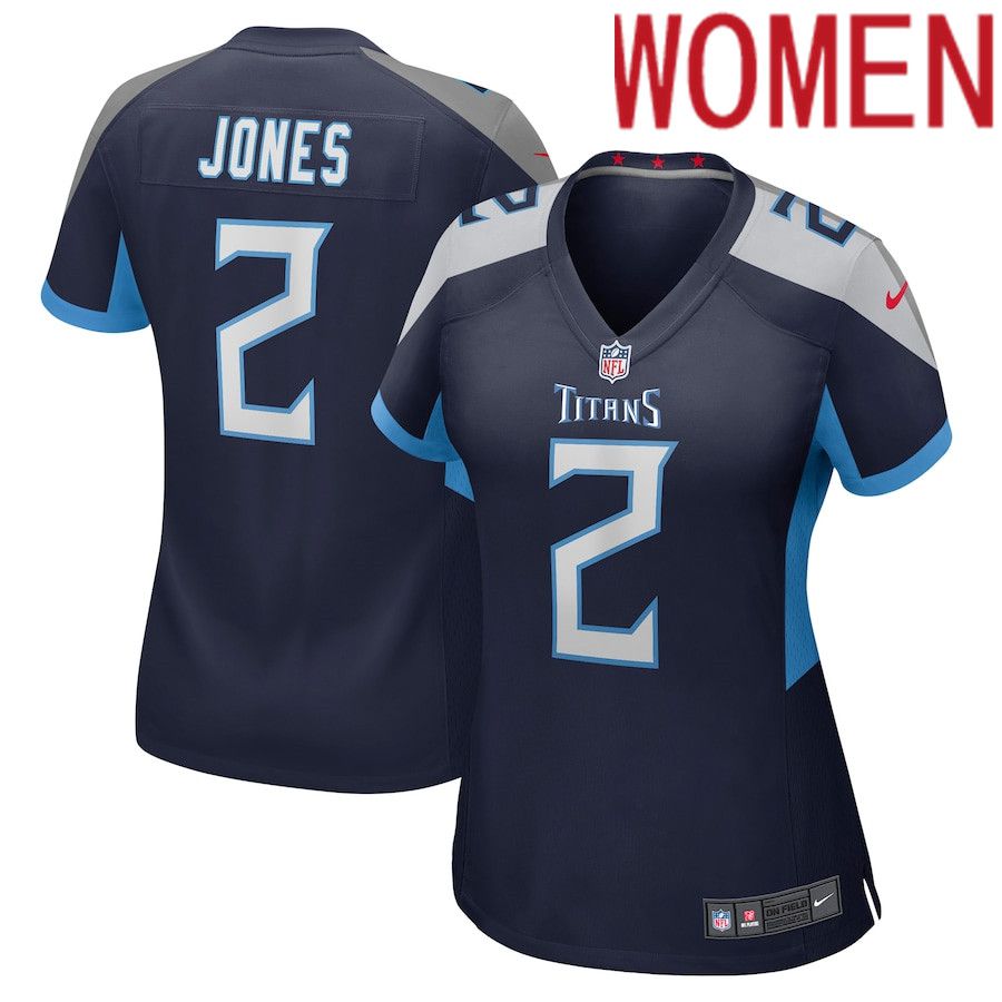Women Tennessee Titans #2 Julio Jones Nike Navy Game Player NFL Jersey->women nfl jersey->Women Jersey